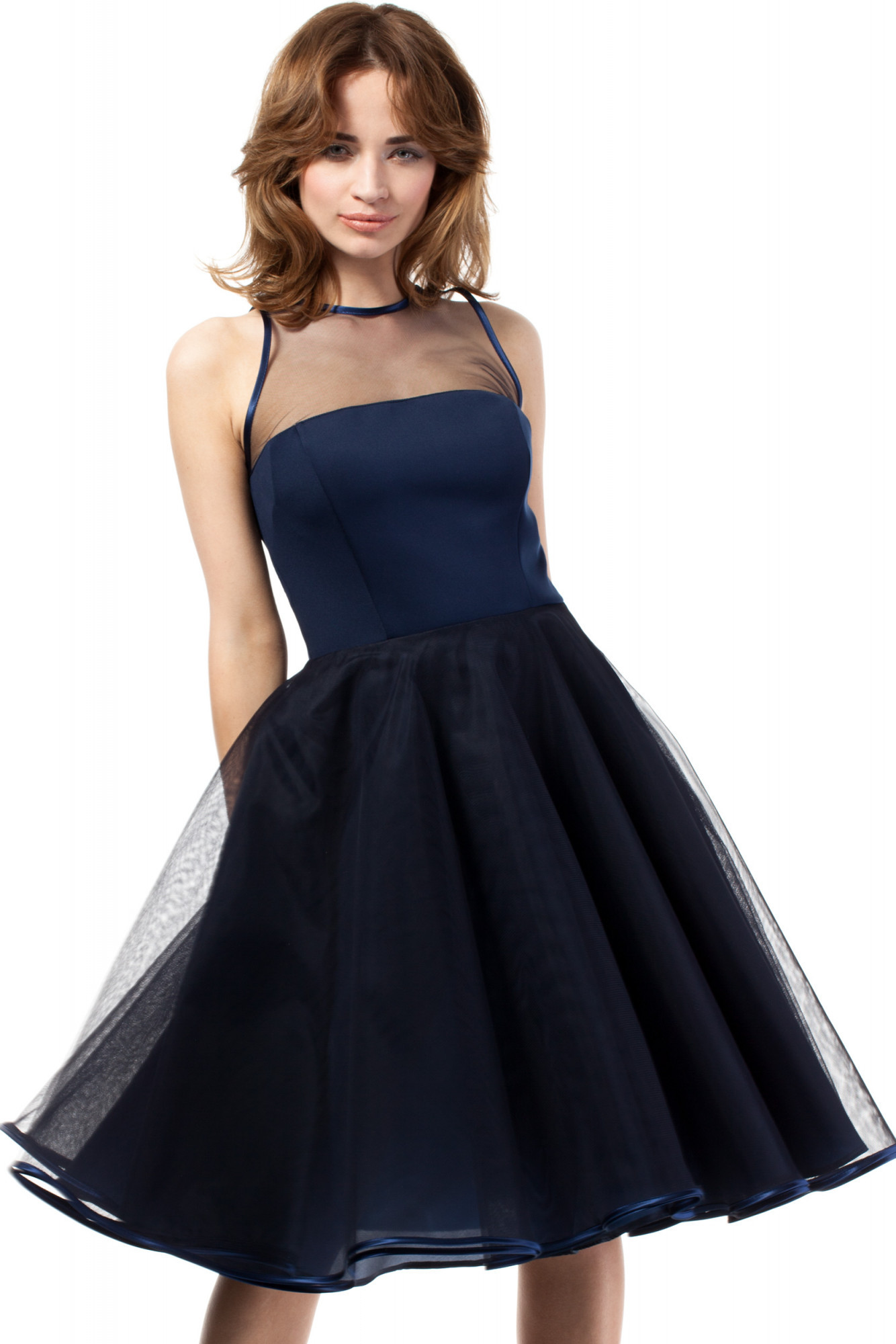 Dámské večerní šaty model 18140421 černá S36 - Moe