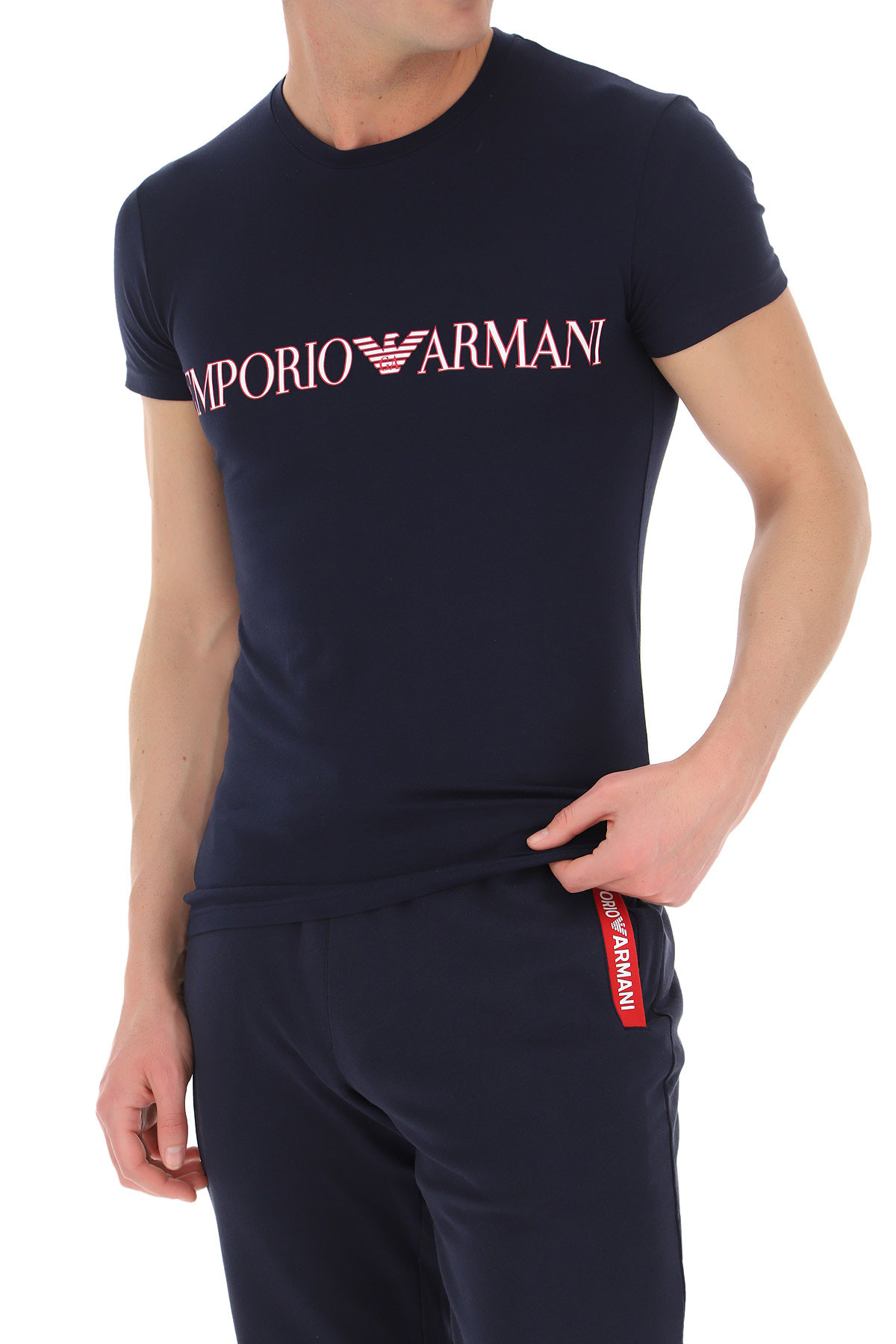 Obrázok Pánske tričko 111035 1P516 00135 námornícka modrá - Emporio Armani čierna L