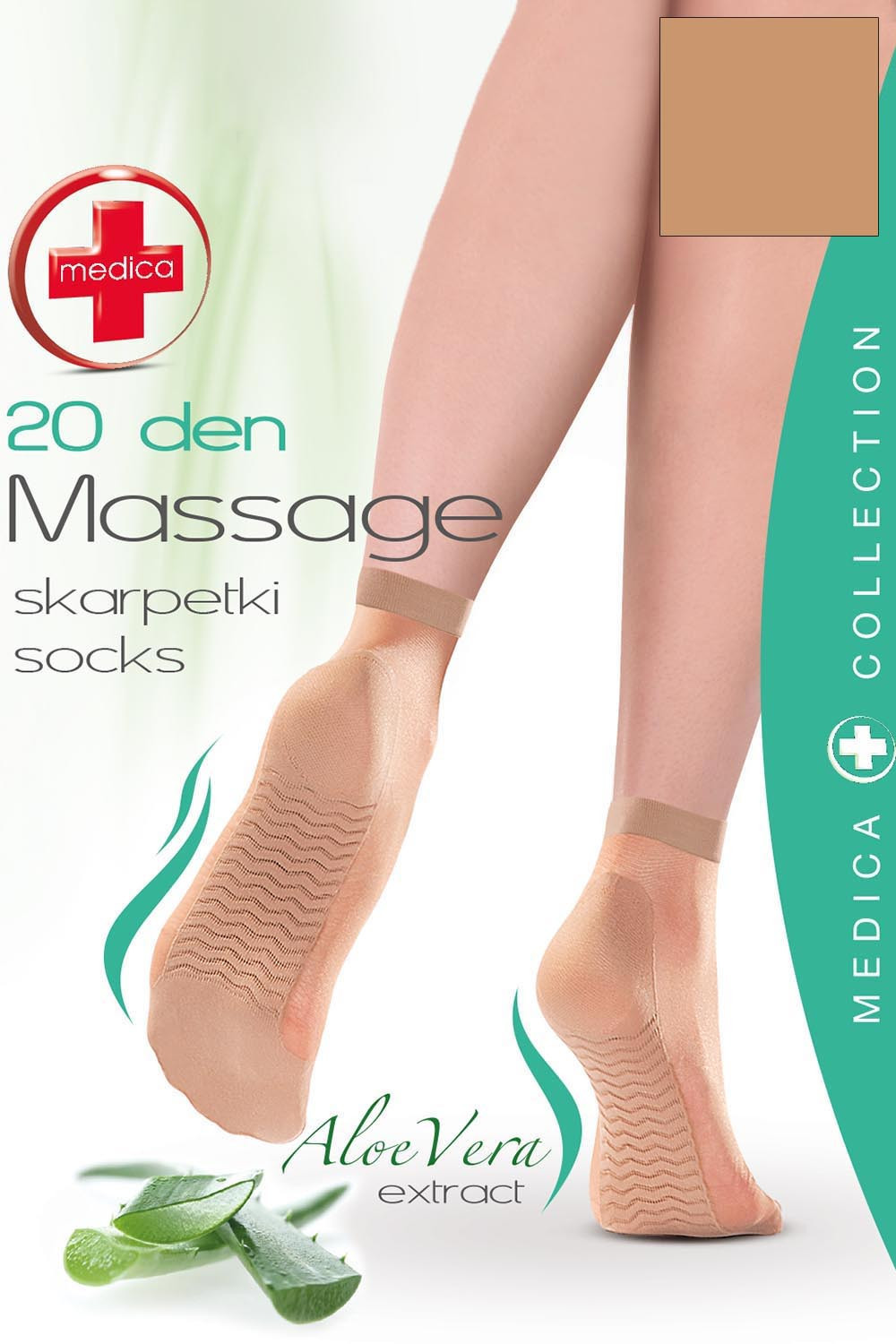 Dámské ponožky Medica 20 Massage code 623 - Gabriella UNI černá