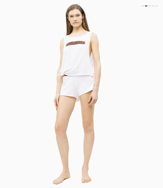 Obrázok Calvin Klein biele tielko Side Knot Tank PVH White