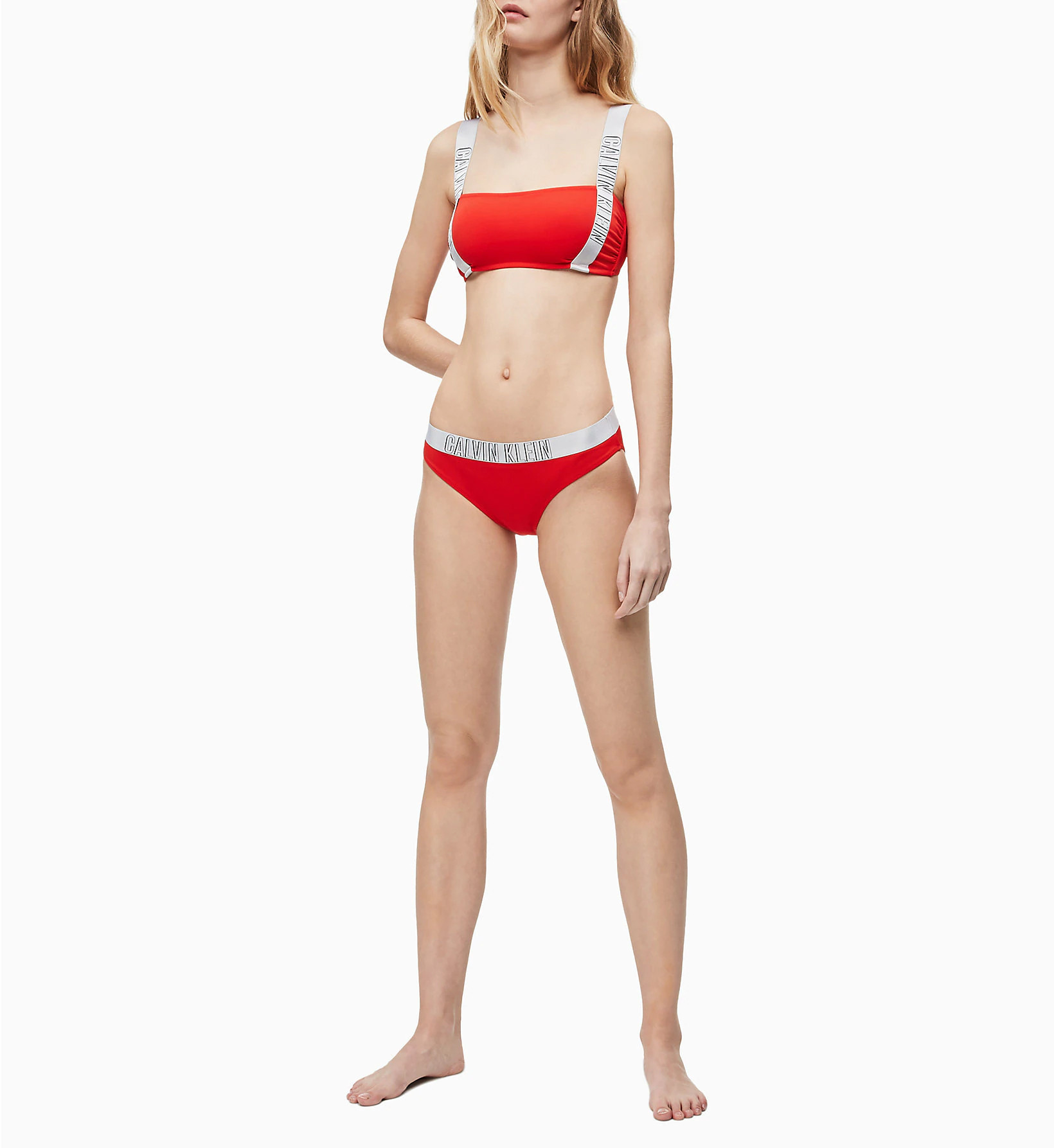 Spodní díl plavek model 7763241 červená - Calvin Klein Velikost: L, Barvy: červená