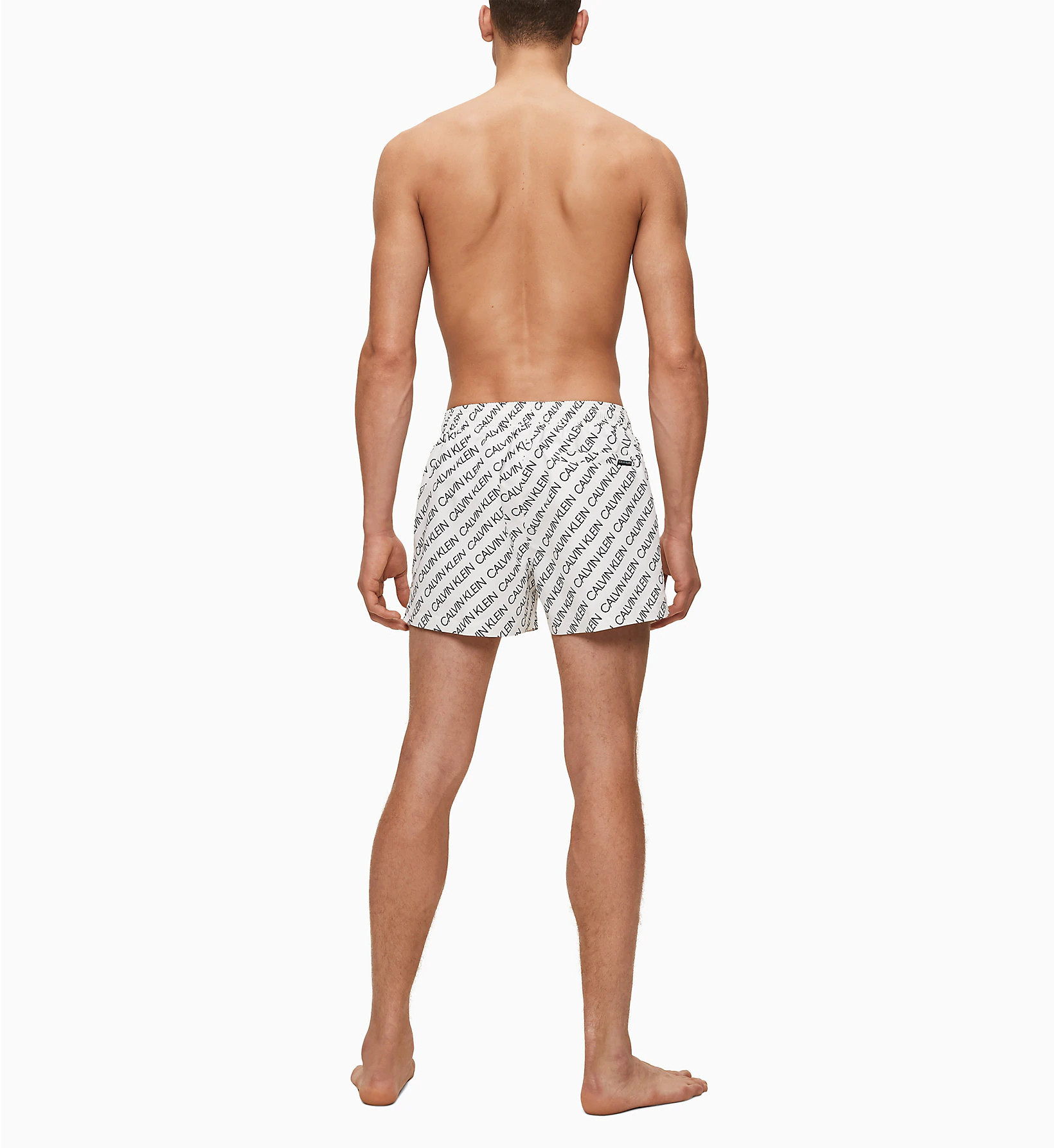 Obrázok Calvin Klein biele pánske plavky Short Drawstring Print