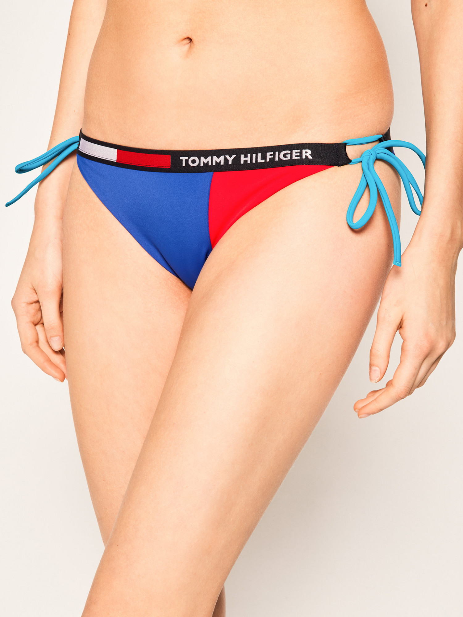 Obrázok Spodný diel dámskych plaviek UW0UW02180-C65 modročervená - Tommy Hilfiger modro-červená S