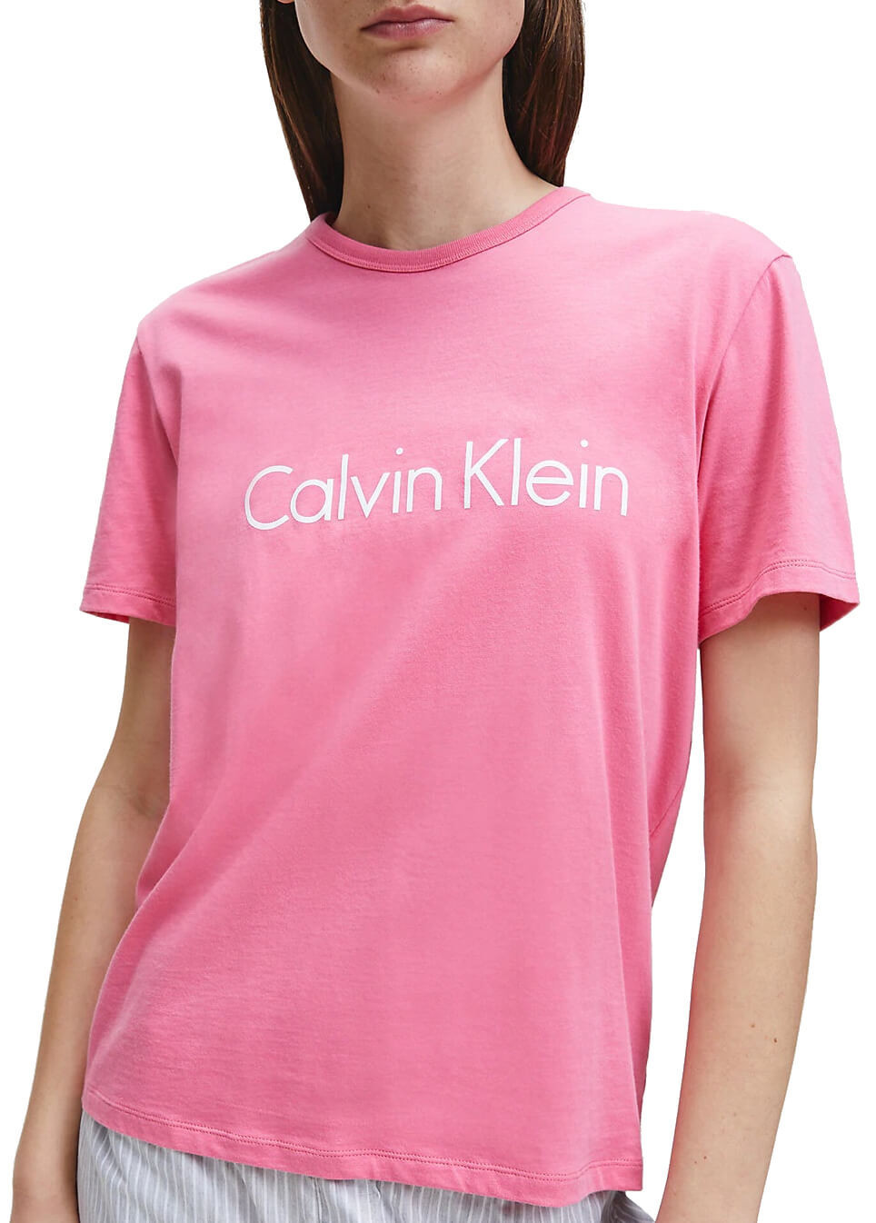 Dámské triko na spaní model 9045457 růžová růžová L - Calvin Klein
