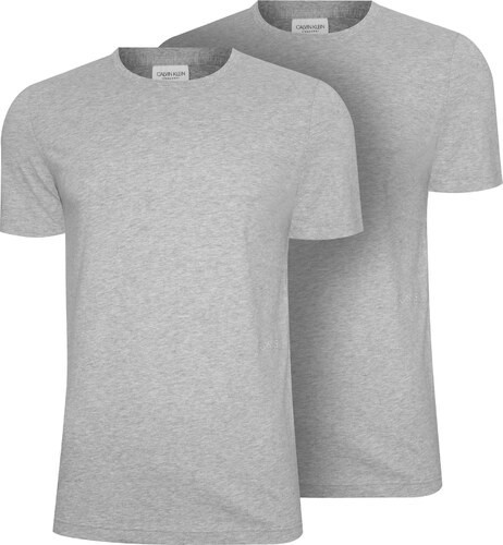 Obrázok Pánske tričko 2 PACK - Heather NM1686A-080 - Calvin Klein šedá S