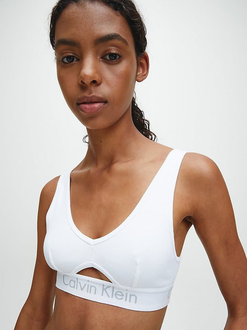 Calvin Klein Podprsenka Bralette Body Bílá S Průřezem S