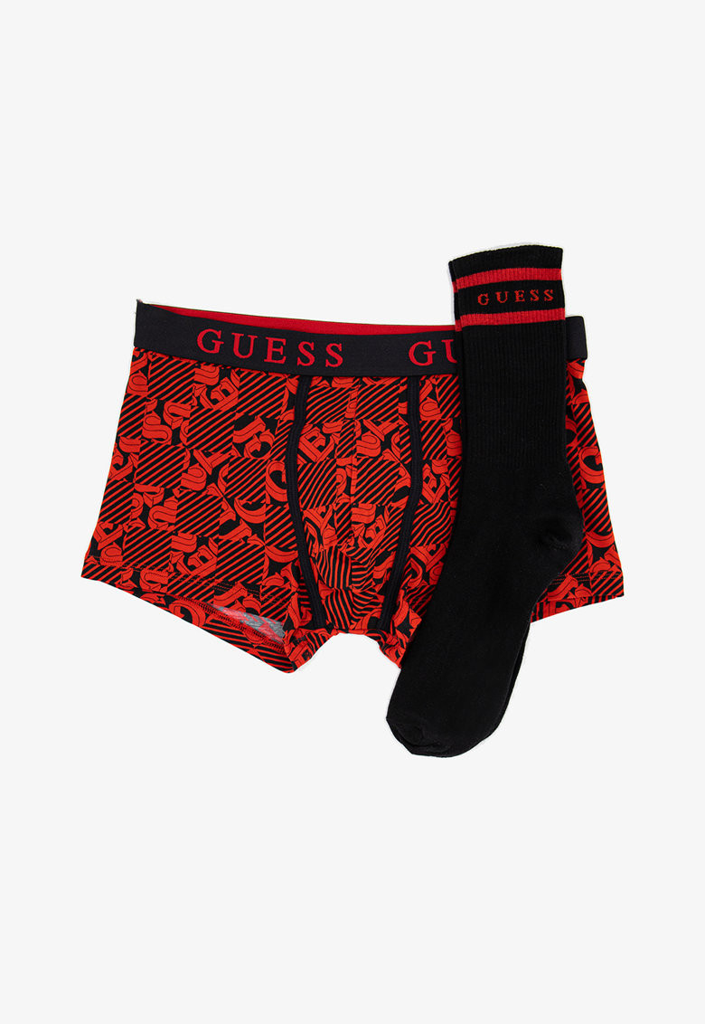 Pánský set boxerky a ponožky U0BG19JR003 - F225 - vícebarevná - Guess vícebarevná XL