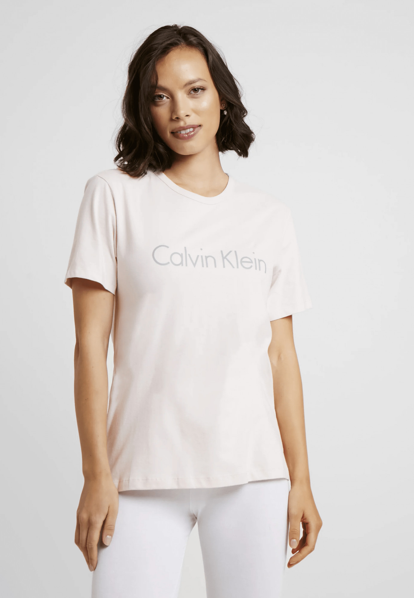 Dámský pyžamový top QS6105E-2NT růžová - Calvin Klein Velikost: M, Barvy: růžova