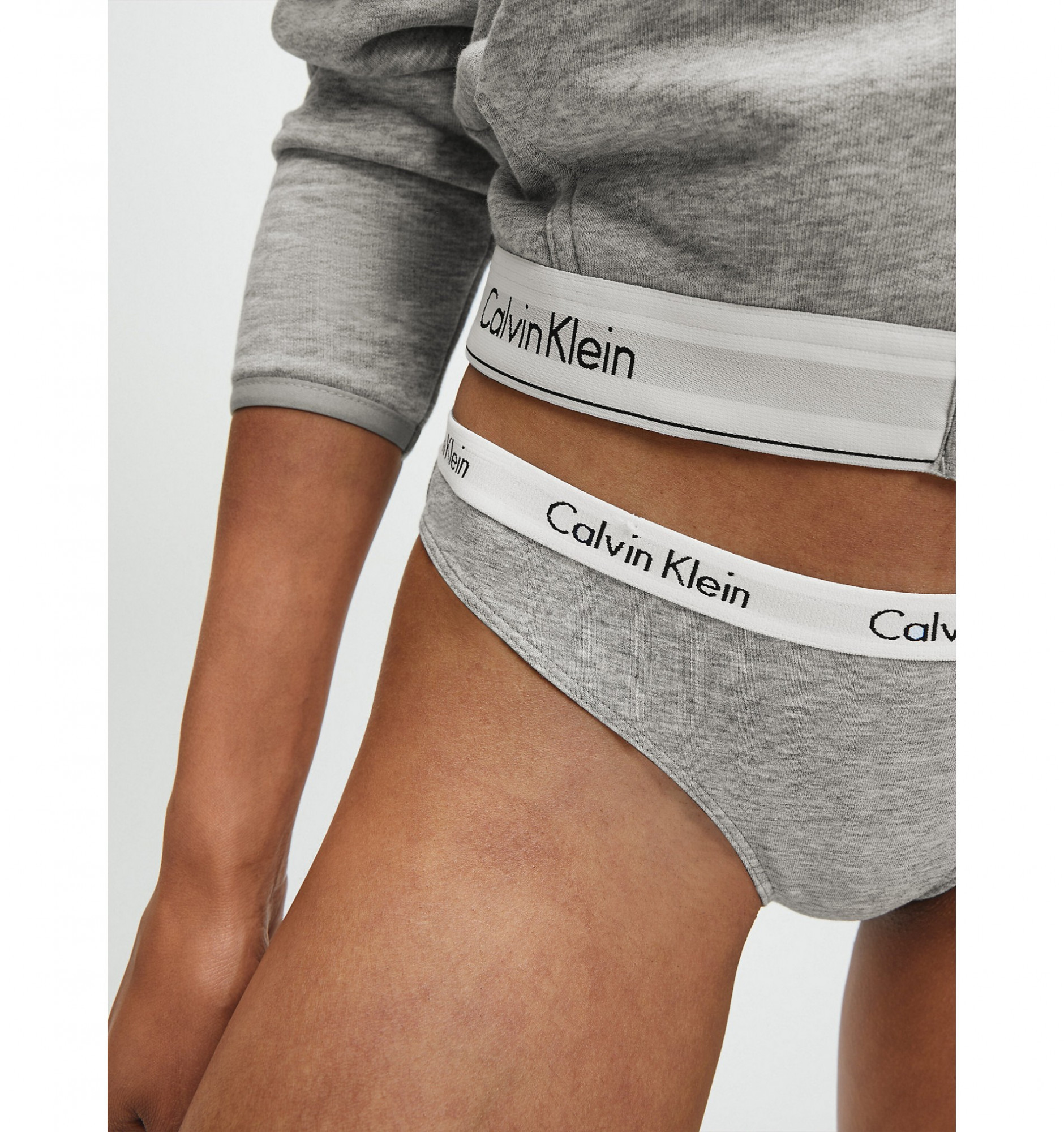 Obrázok Dámské kalhotky D1618E-020 šedá - Calvin Klein šedá M