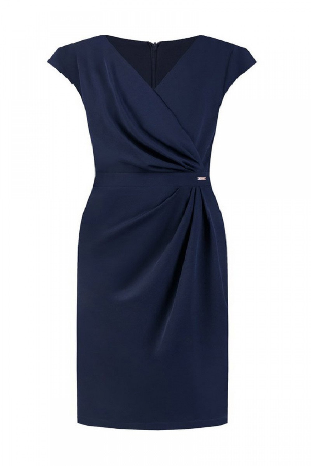 Dámské šaty model 15218501 - Jersa Velikost: 50, Barvy: tmavě modrá