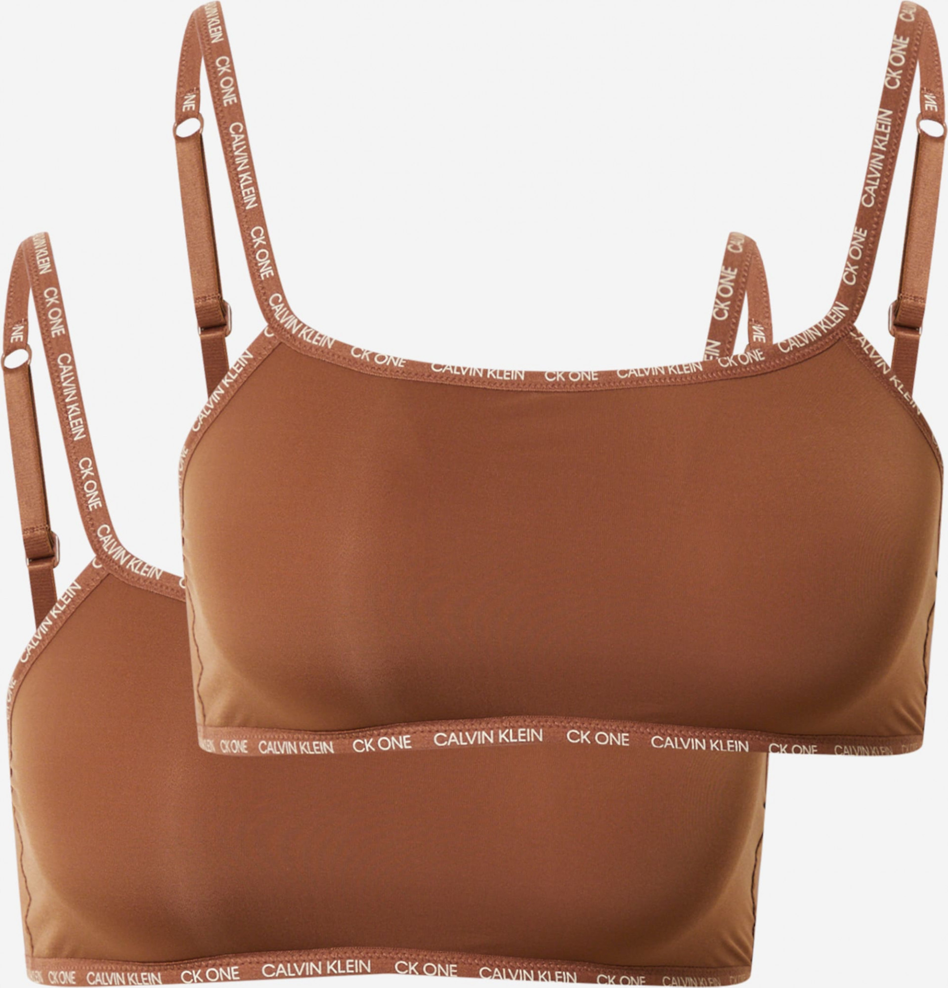 Obrázok Calvin Klein Unlined Bralette 2 Pack Sandalwood L