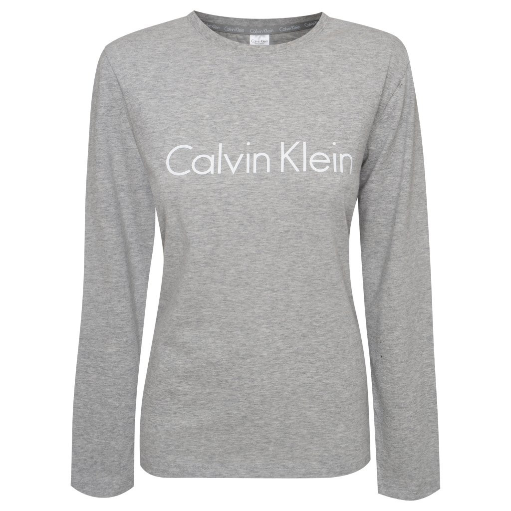 Pánské tričko s dlouhým rukávem Šedá model 16235247 - Calvin Klein Velikost: M, Barvy: šedá