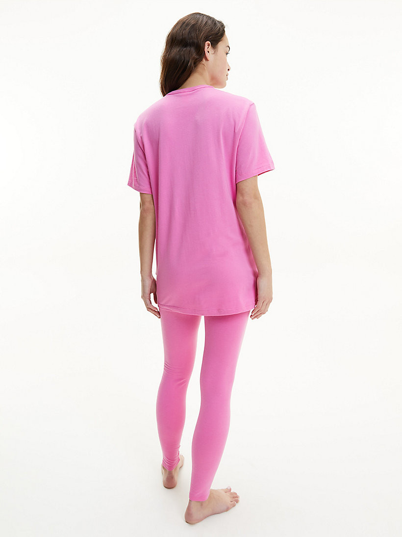 Dámský vrchní pyžamový díl QS6756E - TO3 - Hollywood růžová - Calvin Klein Velikost: S, Barvy: růžova