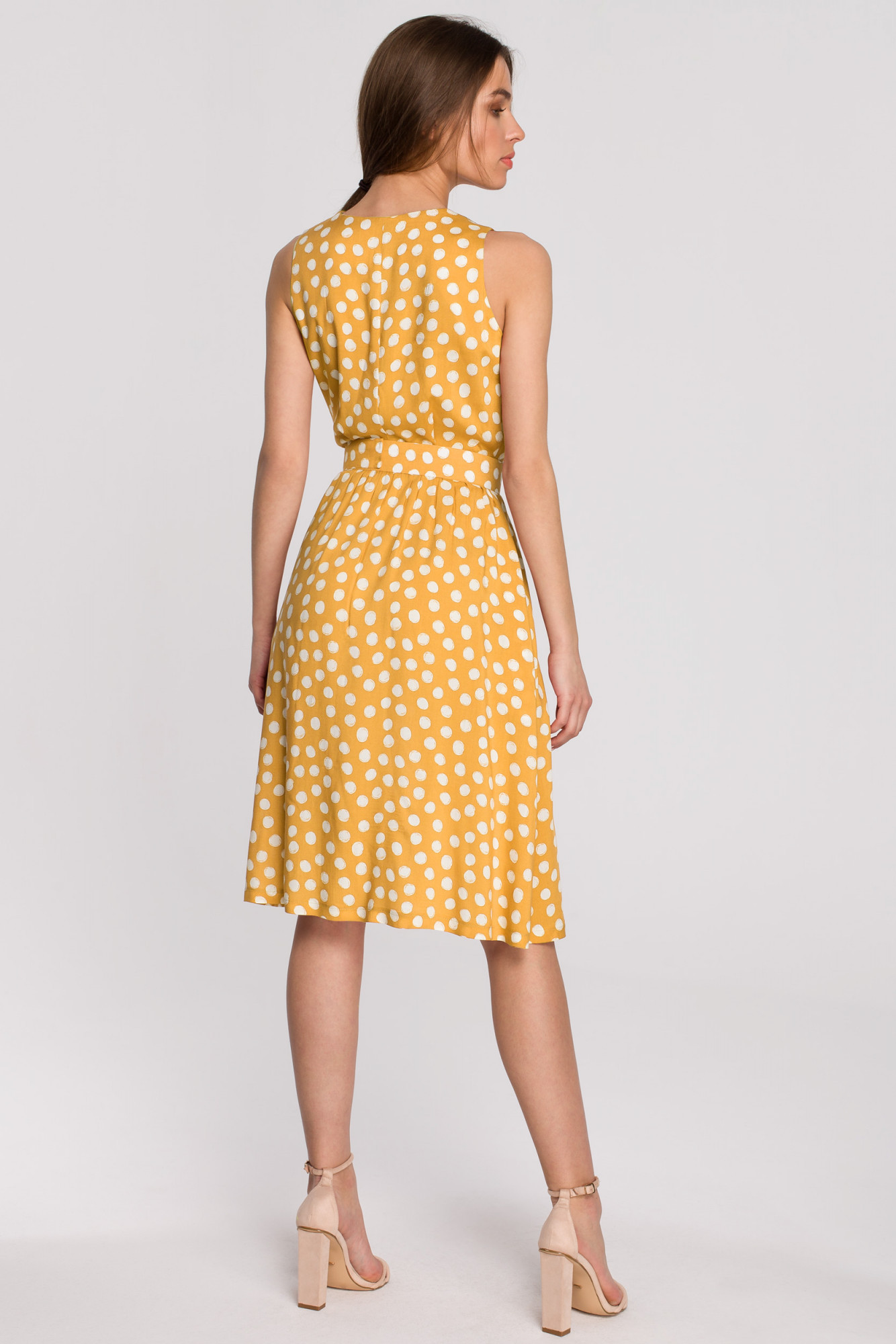 Dámské šaty model 17201595 - STYLOVE Velikost: S, Barvy: oranžová
