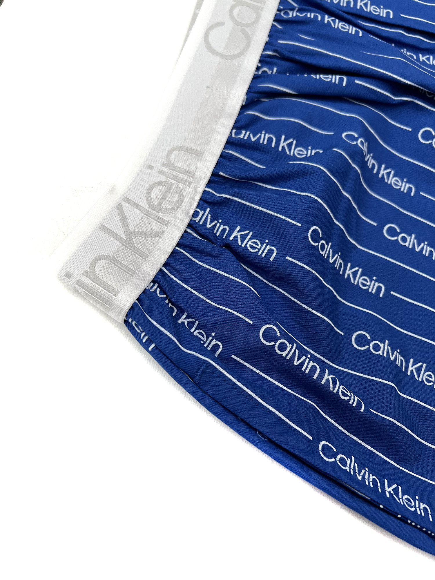 Pánské pyžamové kalhoty - NM2180E 1MR - modrá/bílá - Calvin Klein M modrá/bílá