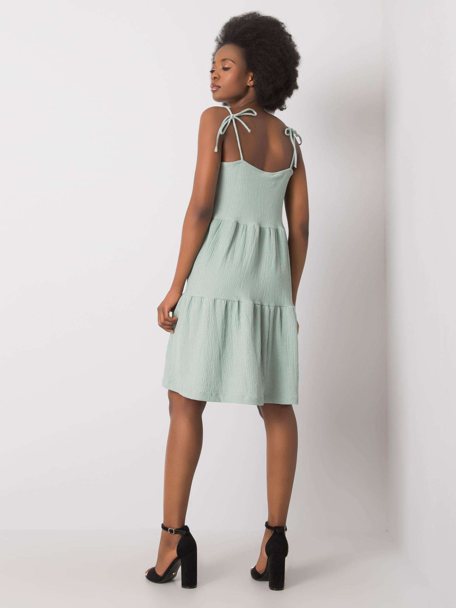 Dámské šaty RO SK model 17515260 Rue Paris - FPrice Velikost: M, Barvy: světle zelená