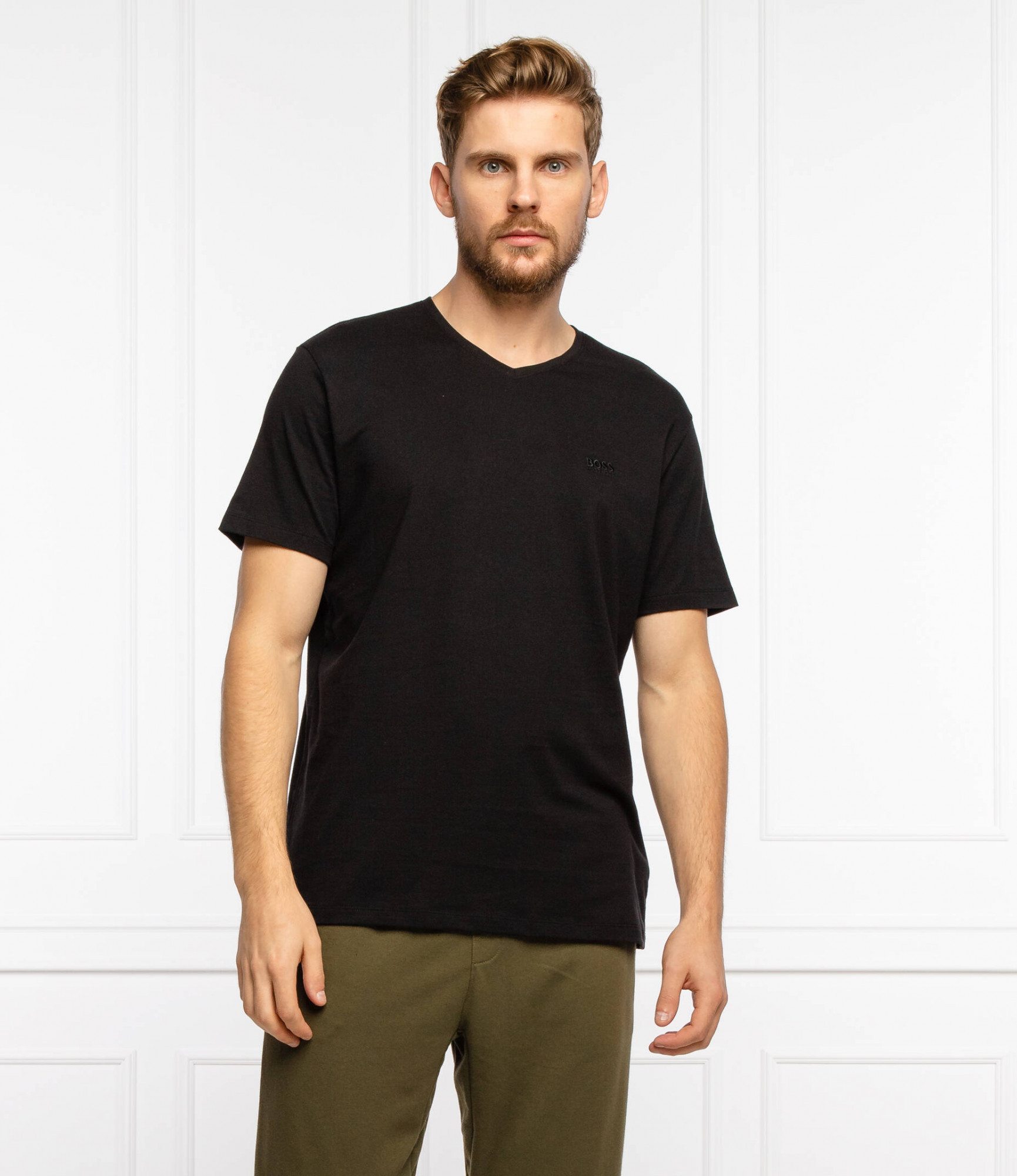 Pánské tričko TShirt černé model 17607484 - Hugo Boss Velikost: M, Barvy: černá