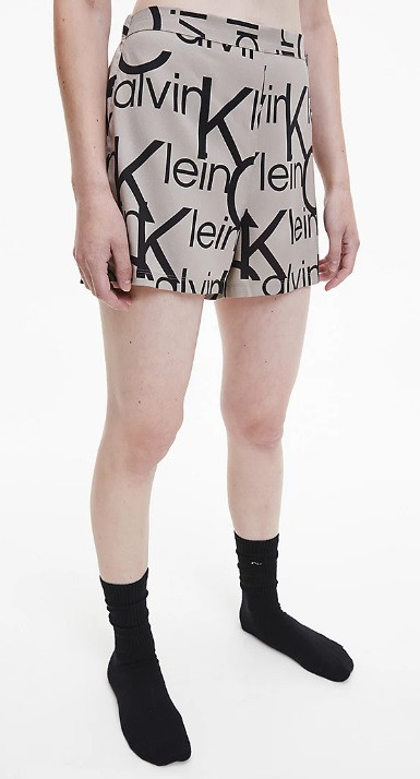 Dámské pyžamové kraťasy model 17792871 - Calvin Klein Velikost: M, Barvy: béžová s černou