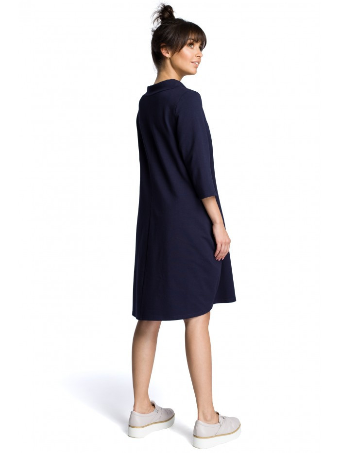 Dámské šaty model 18301283 tmavě modré - BeWear Velikost: L