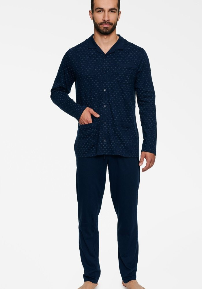 Pánské pyžamo model 18567571 - Henderson Velikost: M, Barvy: tm.Modrá