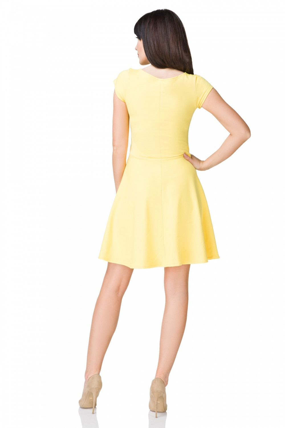 Denní dámské šaty model 18575071 žluté - Tessita Velikost: L-40