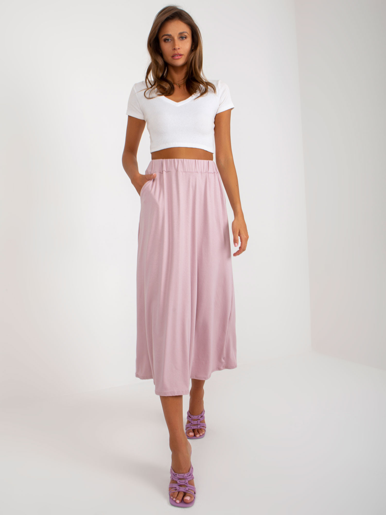 Dámská sukně WN SD model 18722599 Pudr růžová pudrovorůžová S/M - FPrice