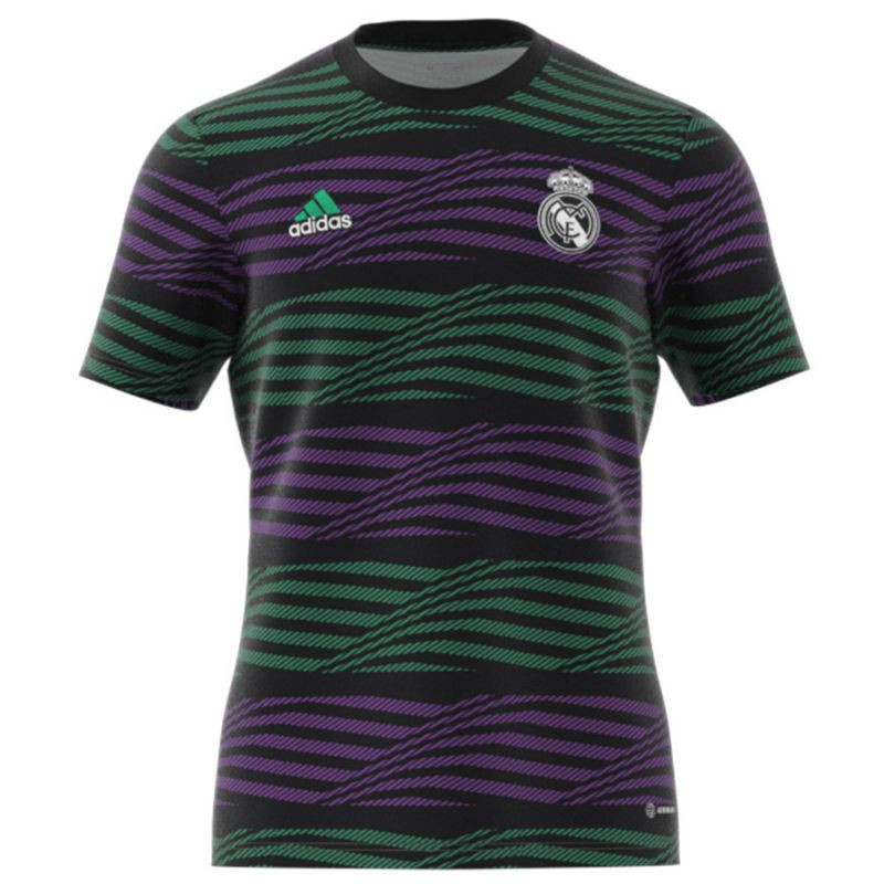 Pánské tričko Real Madrid Warm Up JSY M černá vzor XL model 18785793 - ADIDAS