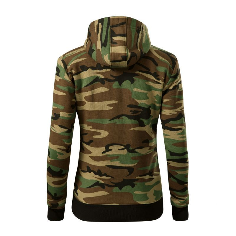 Dámská mikina Camo Zipper W MLI-C2033 zelená maskačová - Malfini M