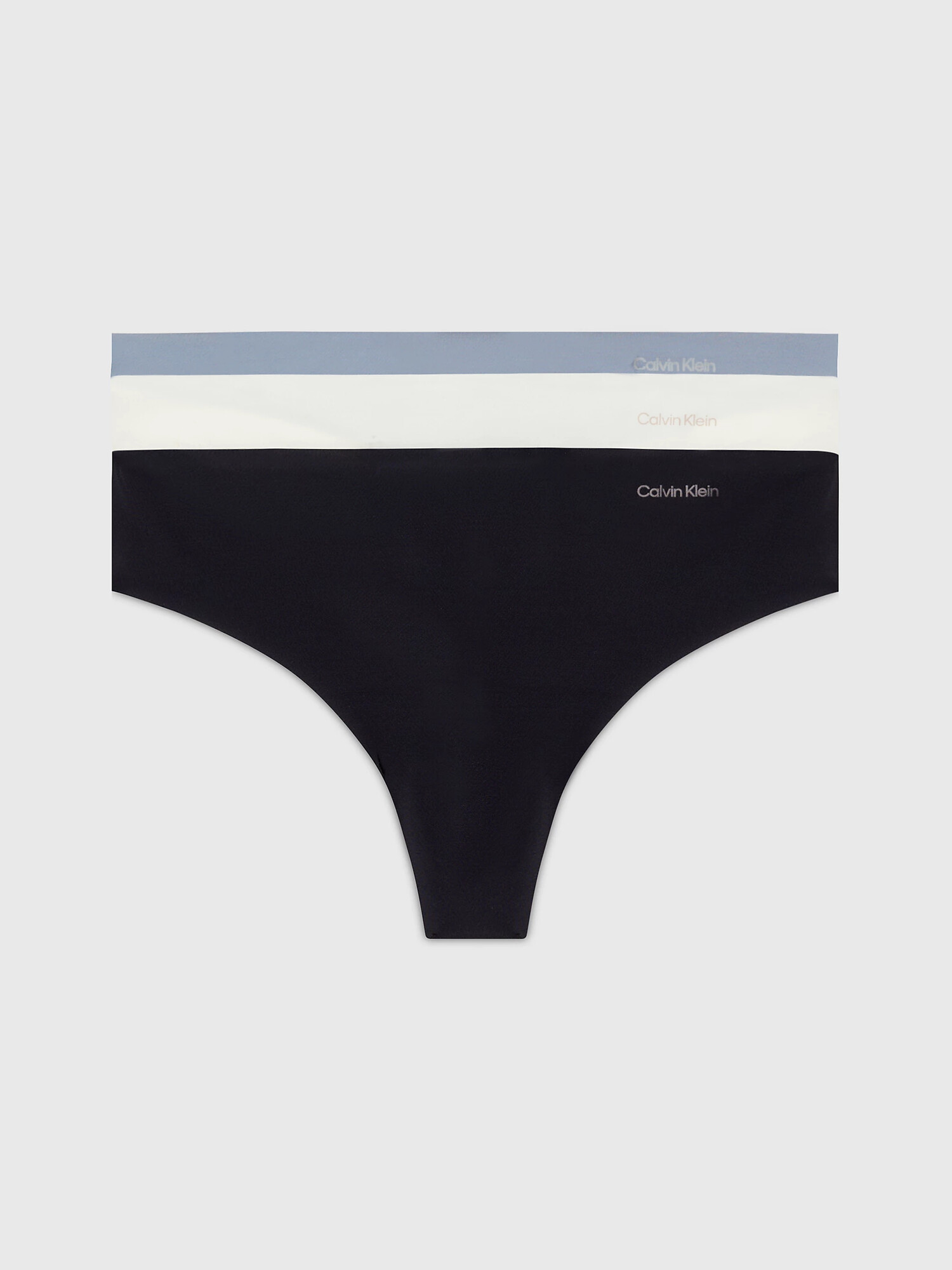 Dámská tanga 3Pack 000QD3558E NP0 vícebarevné - Calvin Klein L