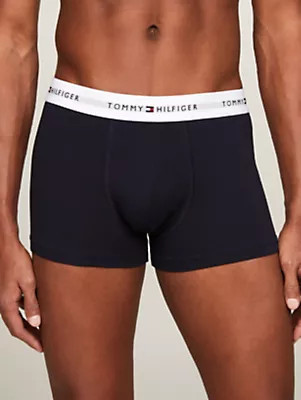 Pánské boxerky 3Pack UM0UM02768 0Y1 šedé/černé/potisk - Tommy Hilfiger M