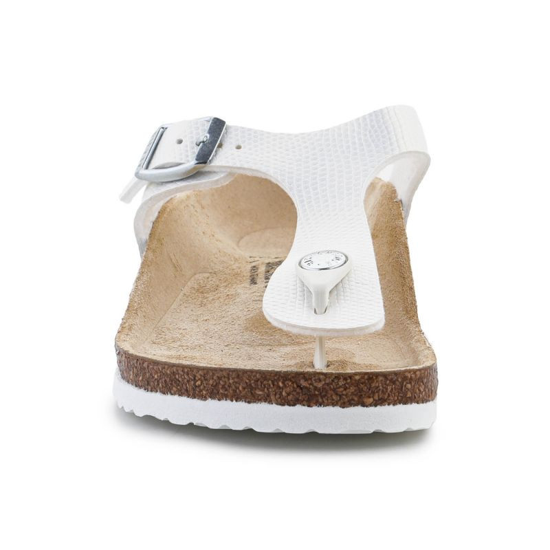 Dámské nazouváky / žabky Gizeh BS Jr 1027260 Bílá s hnědou - Birkenstock bílá-hnědá 38