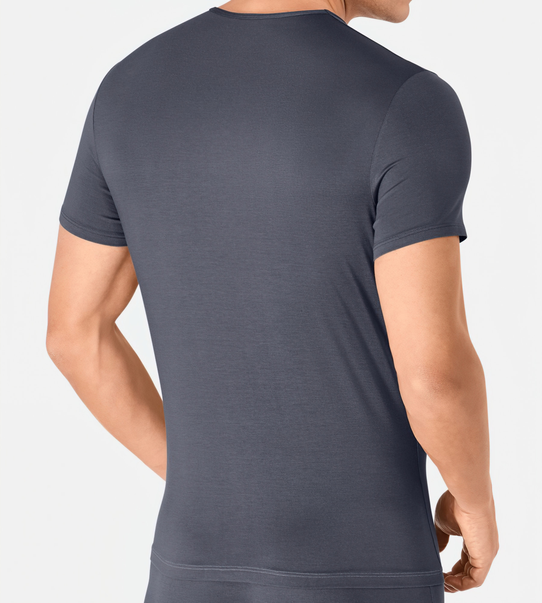 Obrázok Pánske tričko Sloggi men Basic Soft SH 03 O-Neck delfínej šedá (00PN) 0005