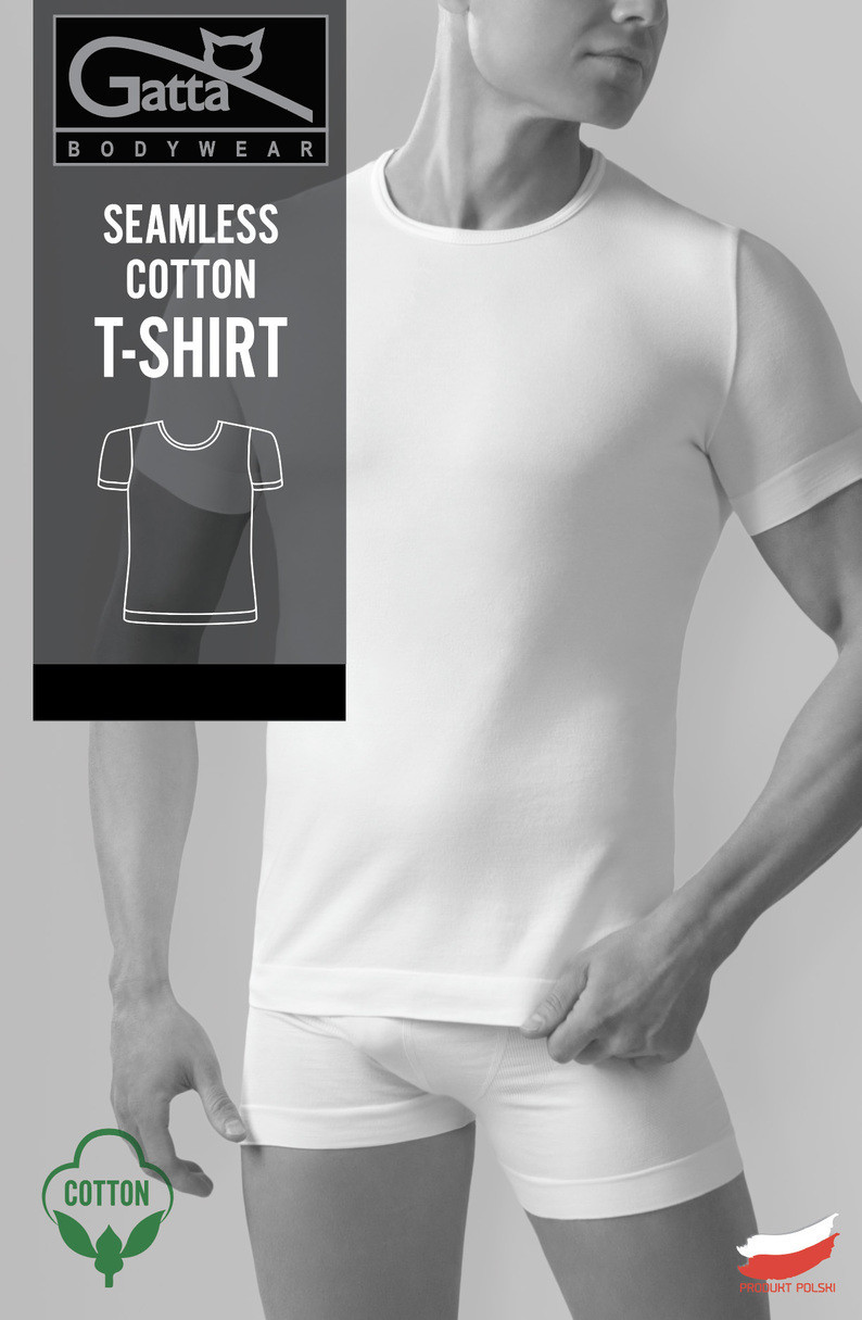 Koszulka model 5051601 SEAMLESS COTTON TSHIRT Bílá S - GATTA BODYWEAR