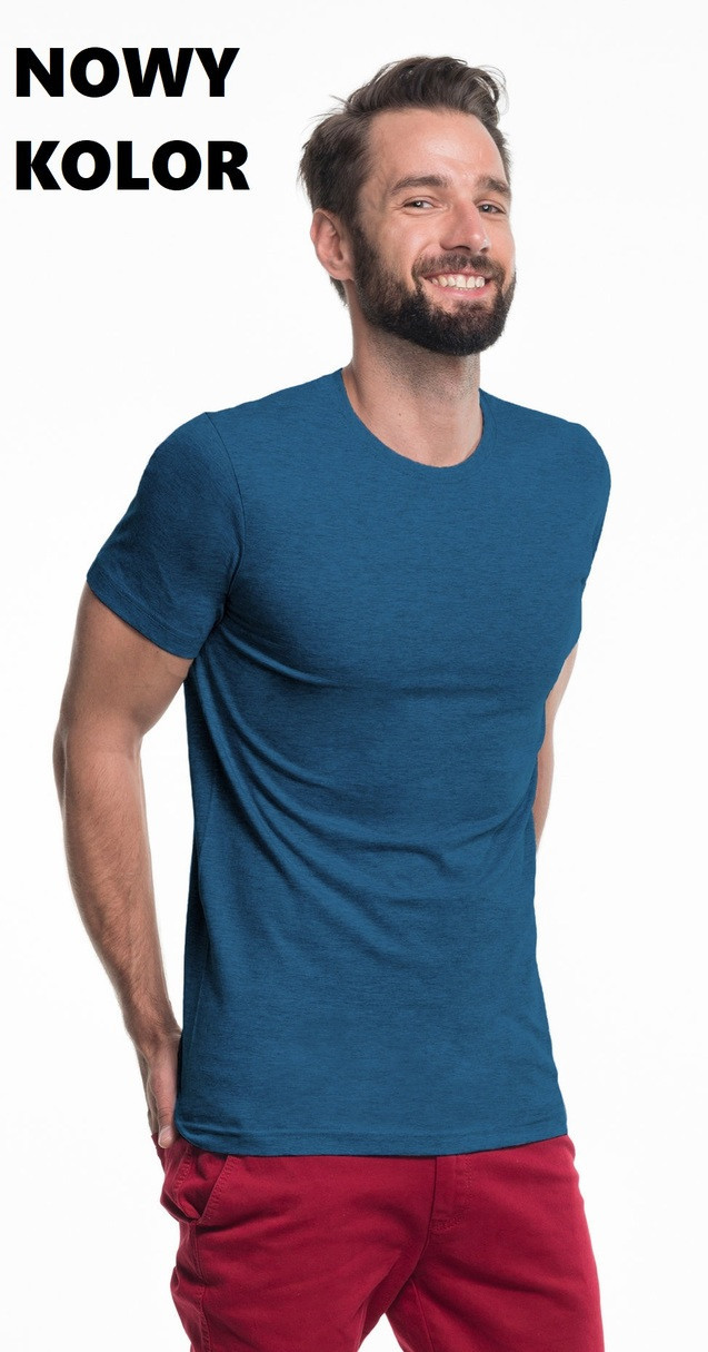 Pánské tričko Tshirt Heavy Slim tmavě modrá M model 5889529 - PROMOSTARS