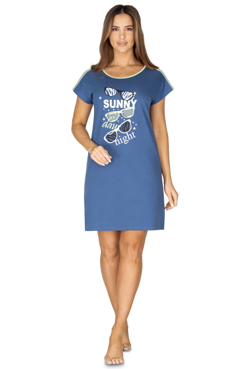 Dámská noční košile model 17123851 - Regina Barva: Modrá, Velikost: S