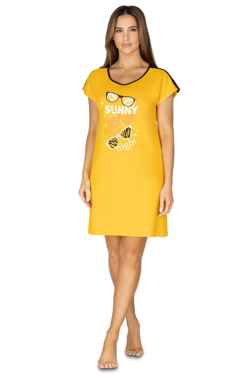 Dámská noční košile model 17123851 - Regina Barva: Žlutá, Velikost: S