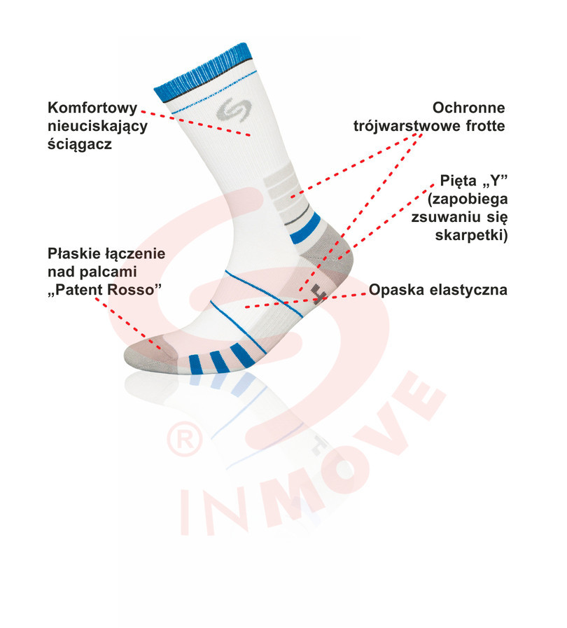 Obrázok Pánske ponožky SPORT DEODORANT BÍLÁ+ZELENÁ 35-37