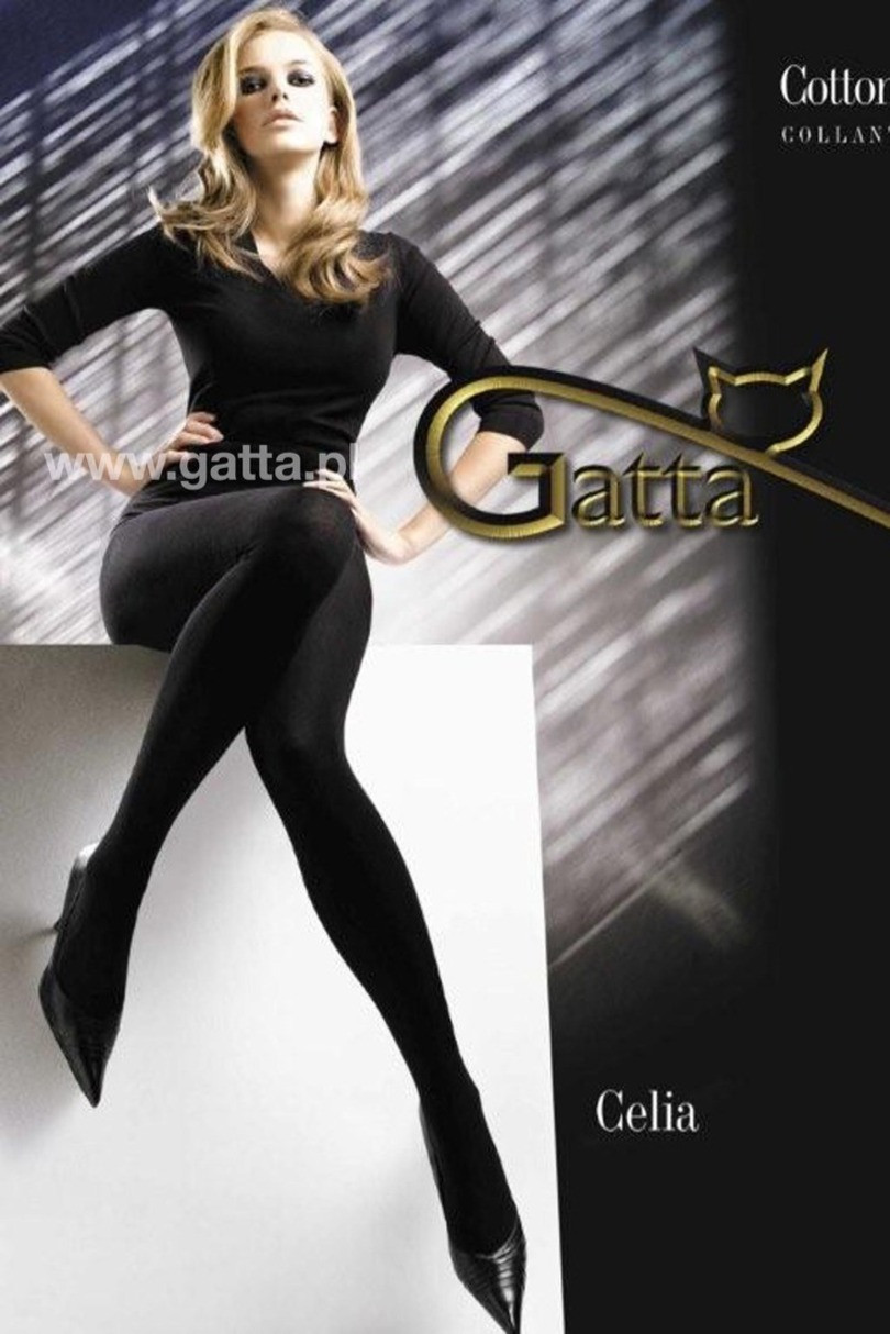 Dámské bavlněné punčochové kalhoty model 5259248 - Gatta Barva: MELANGE NERO, Velikost: 4-L