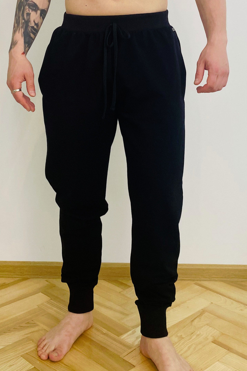 Pánské teplákové kalhoty model 17033565 - De Lafense Barva: černá, Velikost: 2XL