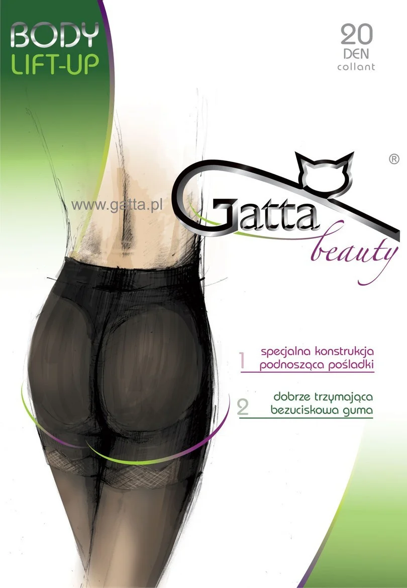 BODY LIFT-UP - Tvarující punčochové kalhoty 20 DEN - GATTA nero 3-M - thumb (2)
