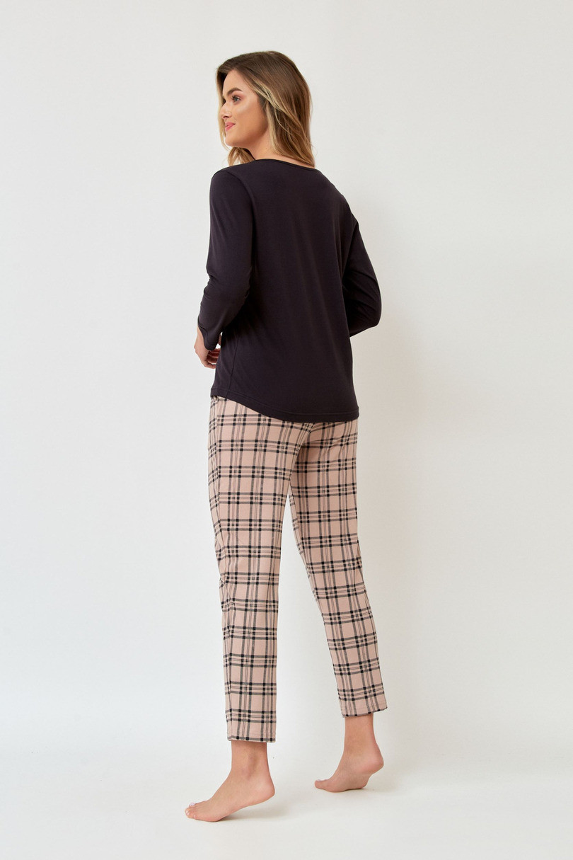 Dámské pyžamo model 17456290 - LEVEZA Barva: černá, Velikost: 2XL