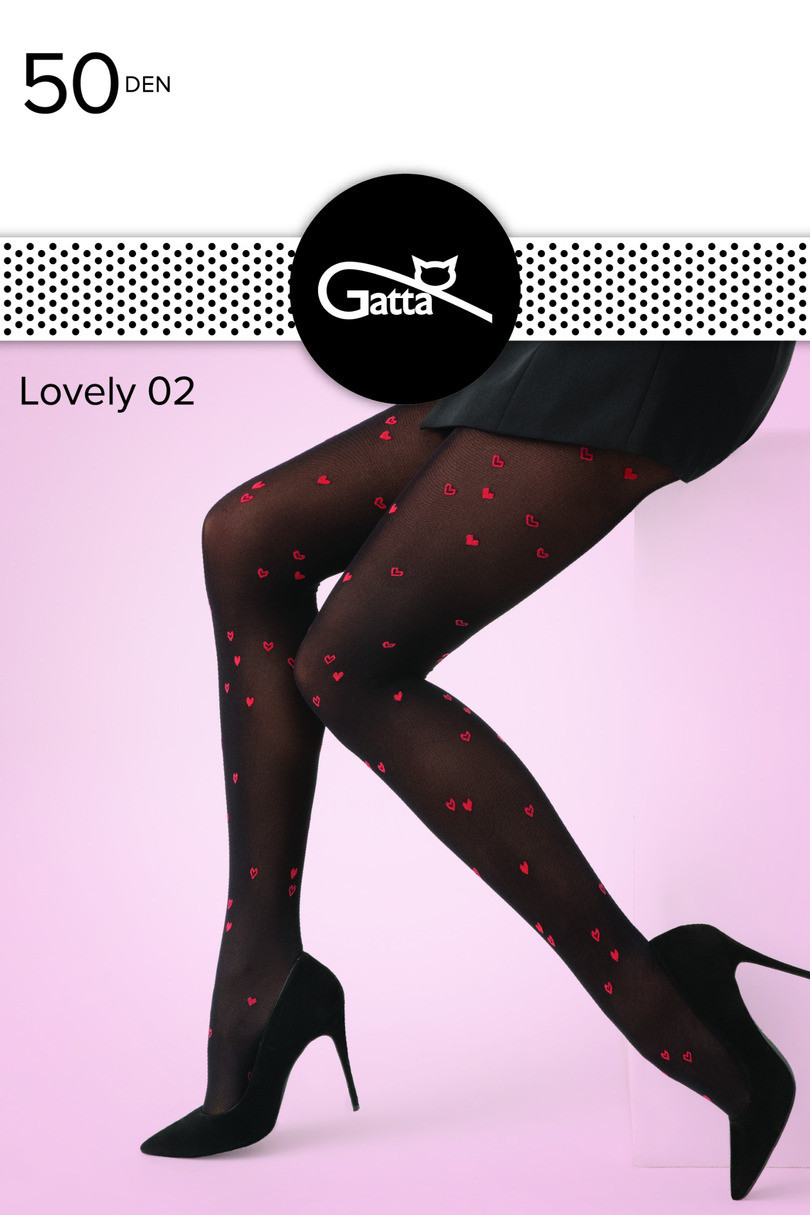 Dámské vzorované punčochové kalhoty 50 model 18016981 - Gatta Barva: NERO.rosso, Velikost: 2-S