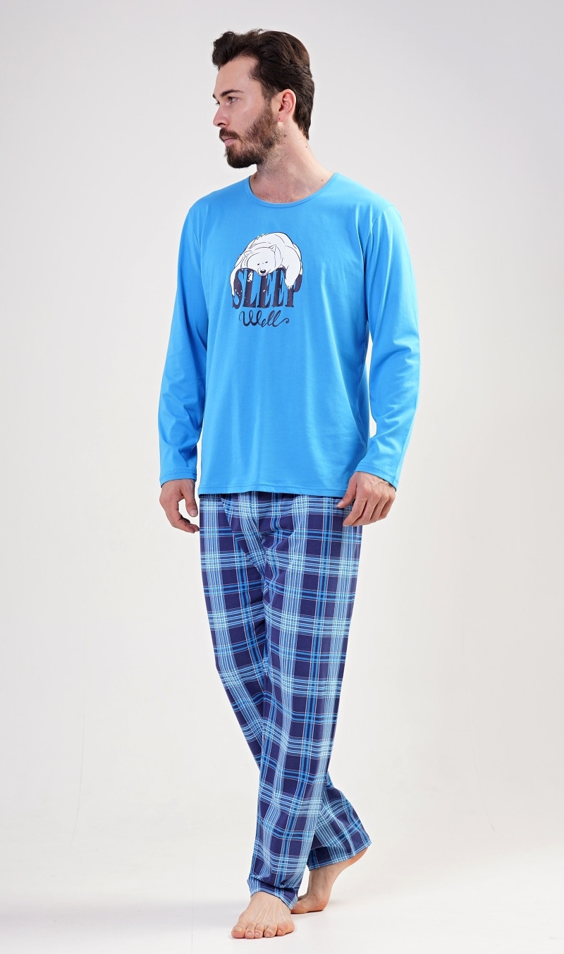 Pánské pyžamo dlouhé model 17828913 - Cool Comics Možnost: modrá XL