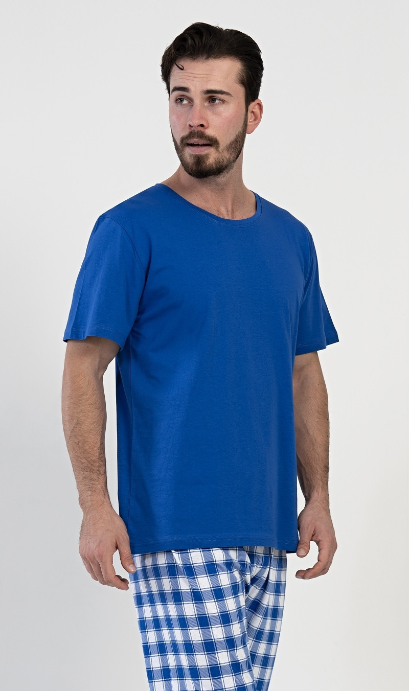 Pánské pyžamo dlouhé Karel modrá XL