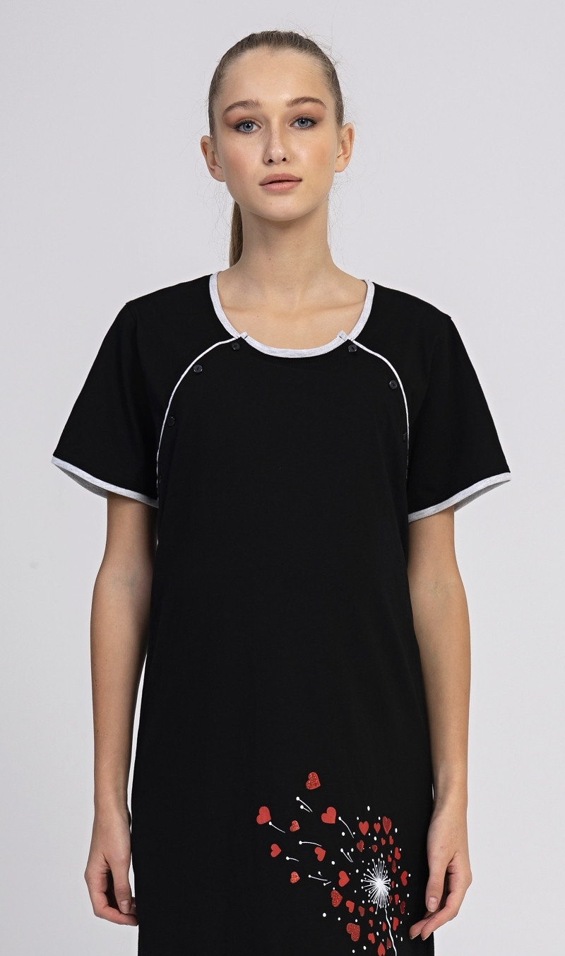 Dámská noční košile mateřská model 17181073 - Vienetta Možnost: černá S