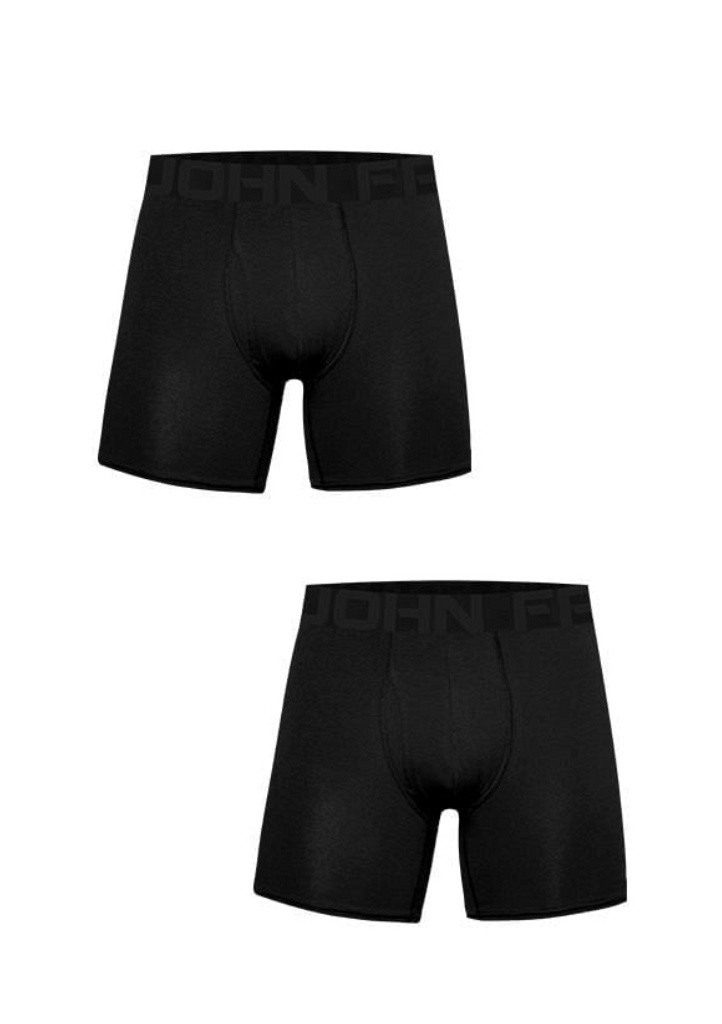 Pánské boxerky John Frank JF2BSPRT100 2PACK  XXL Černá