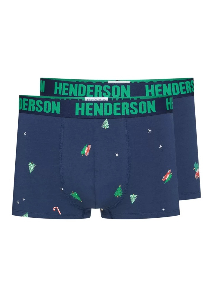 Pánské boxerky Henderson 41926 2PACK Tm. modrá L