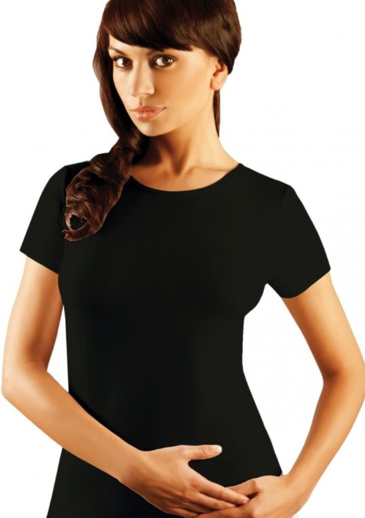 Dámské tričko model 16195292 - Emili Velikost: XL, Barva: černá