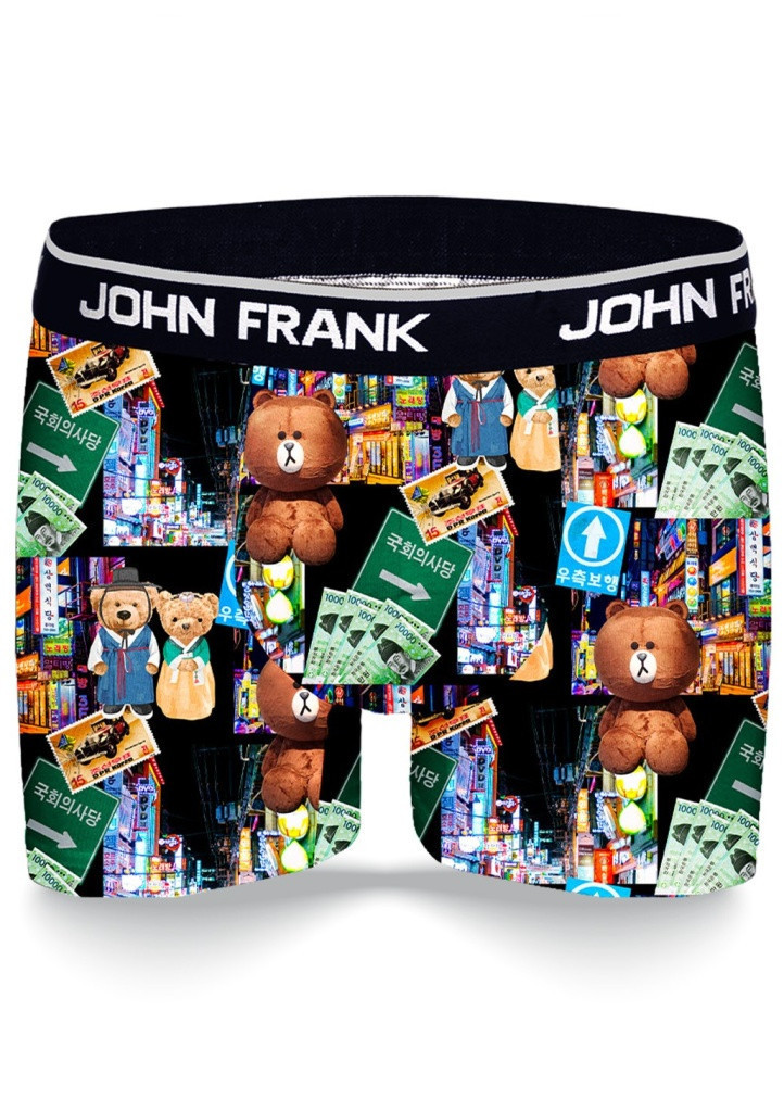 Pánské boxerky John Frank JFBD331 Černá L