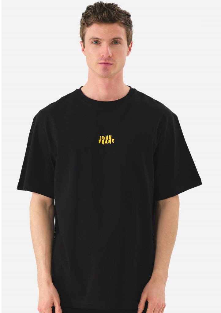 Pánské oversize tričko John Frank JFTOHY14 Velikost: XL, Barva: černá
